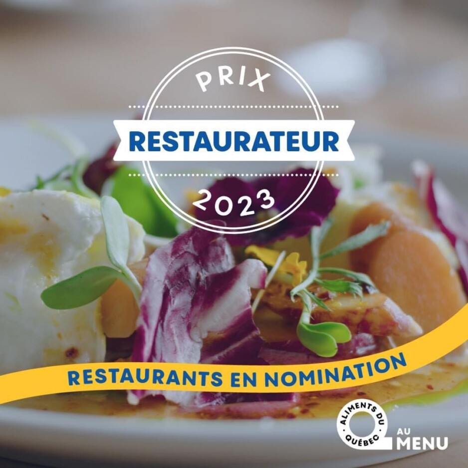 Prix Restaurateur Aliments du Québec au Menu 2023