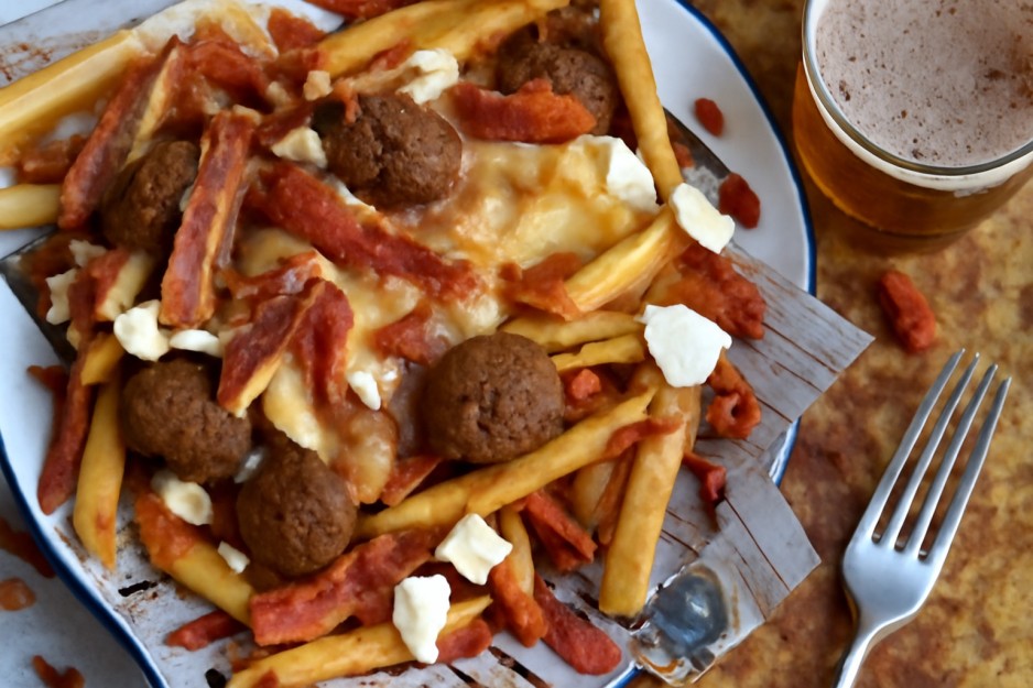 Poutine double bacon & sauce à la bière